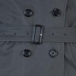 Pre Owned Burberry Prorsum Men's Grey Double-Breasted Trenchcoat S