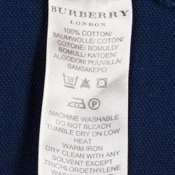 Pre Owned Burberry Men's Navy Blue Polo Shirt L