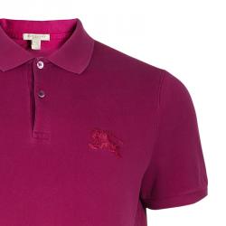 مملوكة مسبقًا Burberry Brit Men's Pink Polo Shirt L