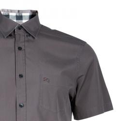 Pre Owned Burberry Brit Men's Grey Short Sleeve Shirt L