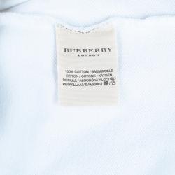 مملوكة مسبقًا تيشيرت بولو بربري أبيض للرجال S