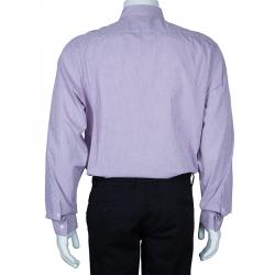 Pre Owned قميص بربري بنفسجي كار وه للرجال L