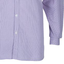 Pre Owned قميص بربري بنفسجي كاروه للرجال L