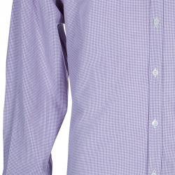 Pre Owned قميص بربري بنفسجي كاروه للرجال L