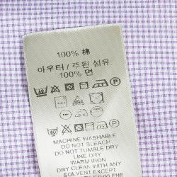 Pre Owned قميص بربري بنفسجي كاروه للرجال L