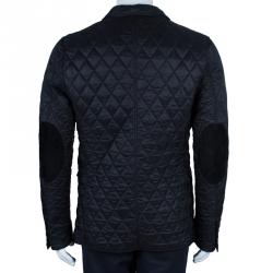 Pre Owned Burberry Men's Black Diamond Quilted Jacket L