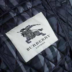 Pre Owned Burberry Men's Black Diamond Quilted Jacket L