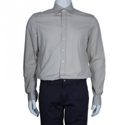 Pre Owned قميص بربري بيج رجالي L