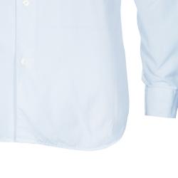 Pre Owned قميص بربري أبيض مفصل رجالي M