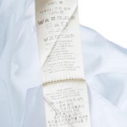 Pre Owned قميص بربري أبيض مفصل رجالي M