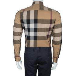 Burberry Men's Novacheck Button Down Shirt S