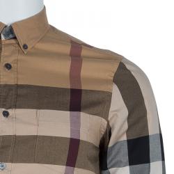 Burberry Men's Novacheck Button Down Shirt S