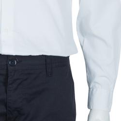 Pre Owned قميص بربري أبيض بأكمام طويلة M