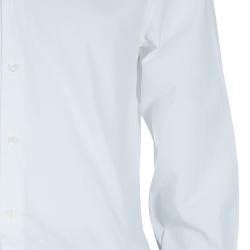 Pre Owned قميص بربري أبيض بأكمام طويلة M