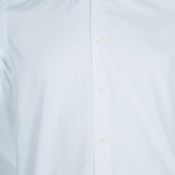 Pre Owned قميص بربري أبيض بأكمام طويلة M