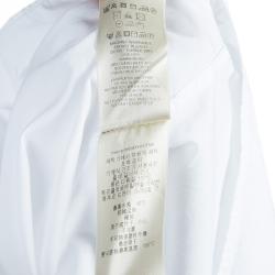 Pre Owned قميص بربري أبيض بأكمام طويلة M