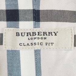 Pre Owned قميص بربري نوفا كم قصير أزرار أمامية بيج S