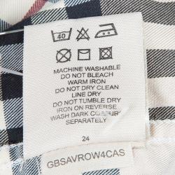 Pre Owned قميص بربري نوفا كم قصير أزرار أمامية بيج S