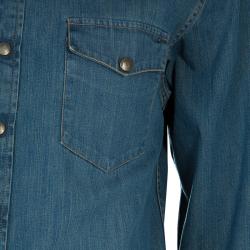 Burberry Indigo Denim Long Sleeve Buttondown Shirt M