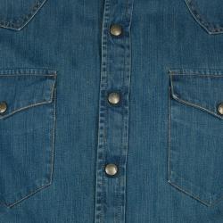 Burberry Indigo Denim Long Sleeve Buttondown Shirt M