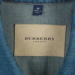 Burberry Indigo Denim Long Sleeve Buttondown Shirt M