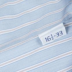 Pre Owned Burberry Blue Striped Cotton Shirt L