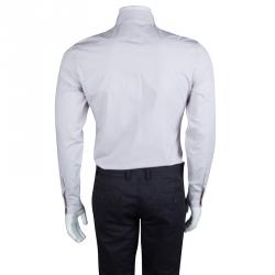 Pre Owned قميص بربري قطن أرجواني بأكمام طويلة وأزرار أمامية S