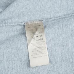 Pre Owned Burberry Grey Novacheck Shoulder Patch Detail  T-Shirt XL