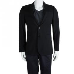 Pre Owned Burberry Black Wool Mansell Blazer M