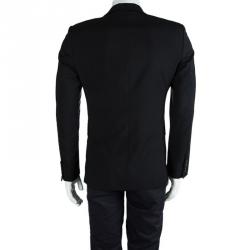 Pre Owned Burberry Black Wool Mansell Blazer M