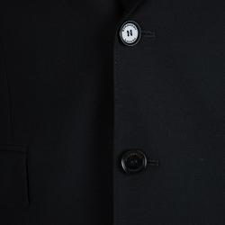 Pre Owned Burberry Black Wool Mansell Blazer M