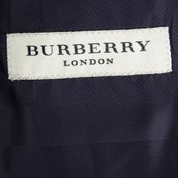 Burberry London Navy Blue Wool Millbank Blazer M