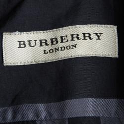 مملوكة مسبقًا Burberry London Grey Checked Cotton Long Sleeve Button Front Shirt S