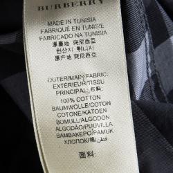 مملوكة مسبقًا Burberry London Grey Checked Cotton Long Sleeve Button Front Shirt S