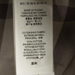 Pre Owned قميص بربري لندن بأكمام طويلة وأزرار قطن كروهات بني S