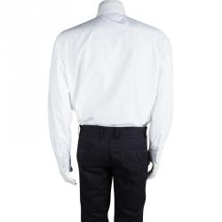 Pre Owned قميص مكسم بربري بريت كلاسيك مزين نوفا قطن أبيض XL