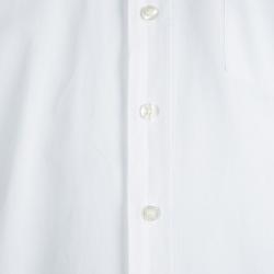 Pre Owned قميص مكسم بربري بريت كلاسيك مزين نوفا قطن أبيض XL