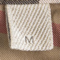 Burberry Brit Brown Nova Check Long Sleeve Button Front Shirt M