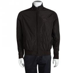 Pre Owned Burberry Brown Long Sleeve Bomber Jacket M