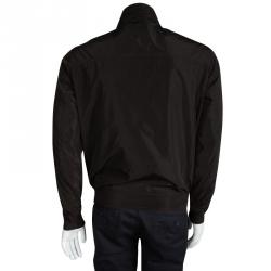 Pre Owned Burberry Brown Long Sleeve Bomber Jacket M