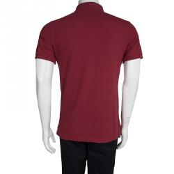 Pre Owned تي شيرت بربري بولو بريت أكمام قصيرة أحمر M