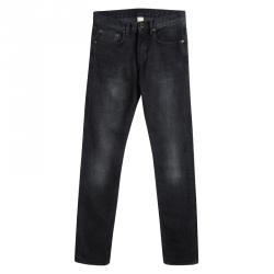 Pre Owned Burberry Brit Black Denim Faded Effect Shoreditch Skinny Jeans S