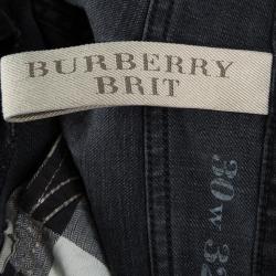 Pre Owned Burberry Brit Black Denim Faded Effect Shoreditch Skinny Jeans S