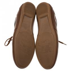 Burberry Brown Leather and Novacheck Canvas Sneakers Size 41