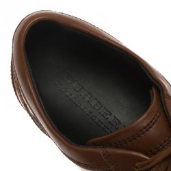 Burberry Brown Leather and Novacheck Canvas Sneakers Size 41