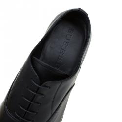 Burberry Black Leather Cap Toe Lace Up Oxfords Size 43