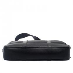 Pre Owned Burberry Black Nylon and Leather Newburg Laptop Briefcase