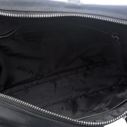 Pre Owned Burberry Black Nylon and Leather Newburg Laptop Briefcase