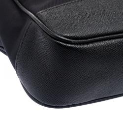 Pre Owned Burberry Black Nylon and Leather Newburg Laptop Briefcase