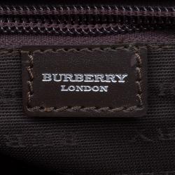 Burberry Brown Smoked Check PVC Document Case